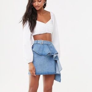 Forever 21 Ruffle Denim Skirt  — Sold Out